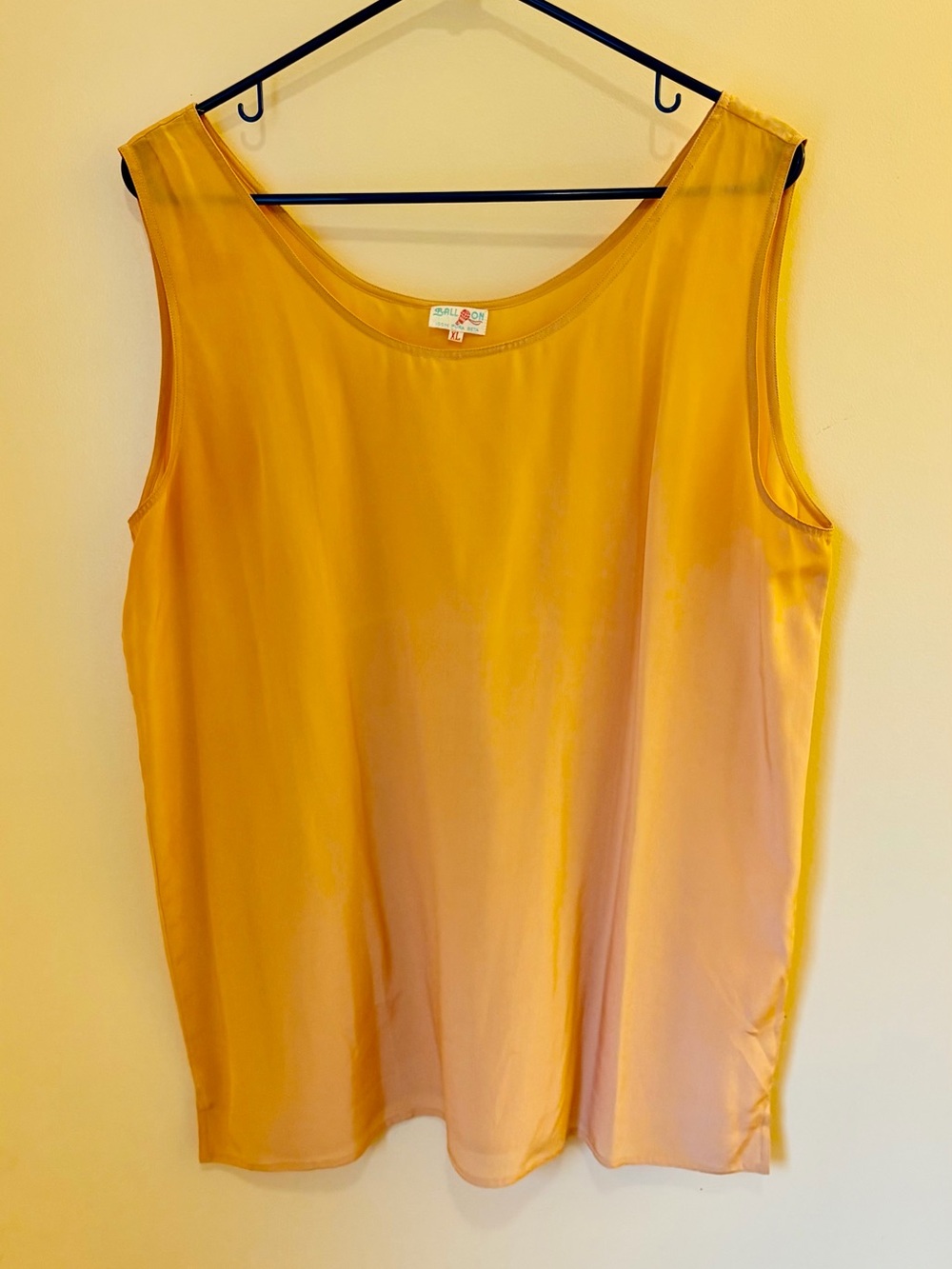Sail to Sable Mustard Satin Sleeveless Tank